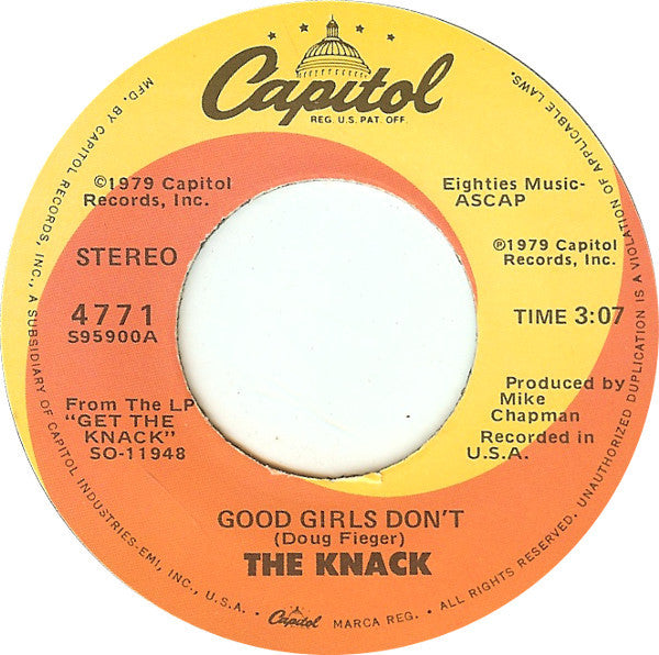 Knack (3), The : Good Girls Don't (7",45 RPM)