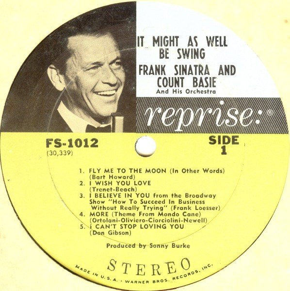 Frank Sinatra • Count Basie Orchestra : It Might As Well Be Swing (LP,Album,Stereo)