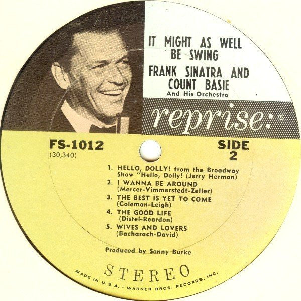 Frank Sinatra • Count Basie Orchestra : It Might As Well Be Swing (LP,Album,Stereo)