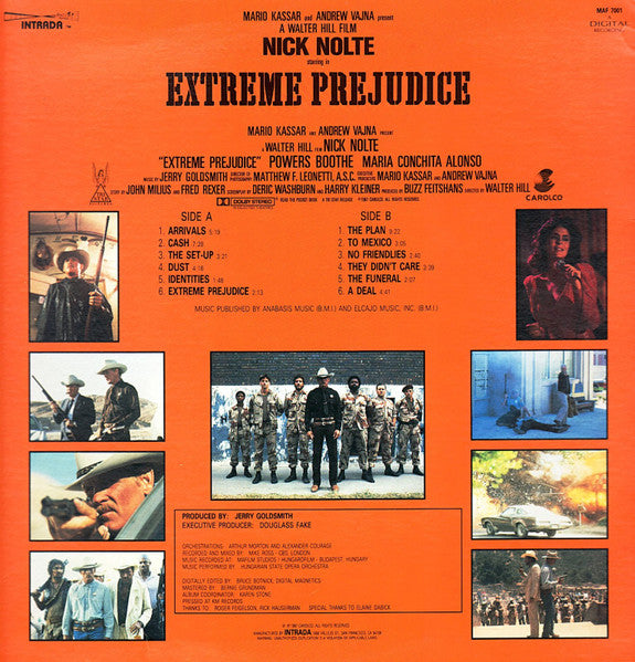 Jerry Goldsmith : Extreme Prejudice (Original Motion Picture Soundtrack) (LP,Album)