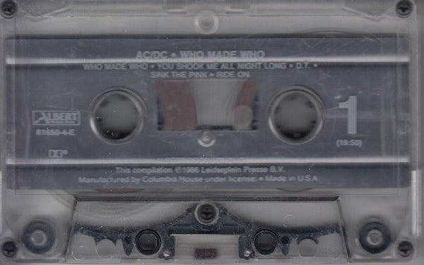 AC/DC : Who Made Who (Compilation,Club Edition)