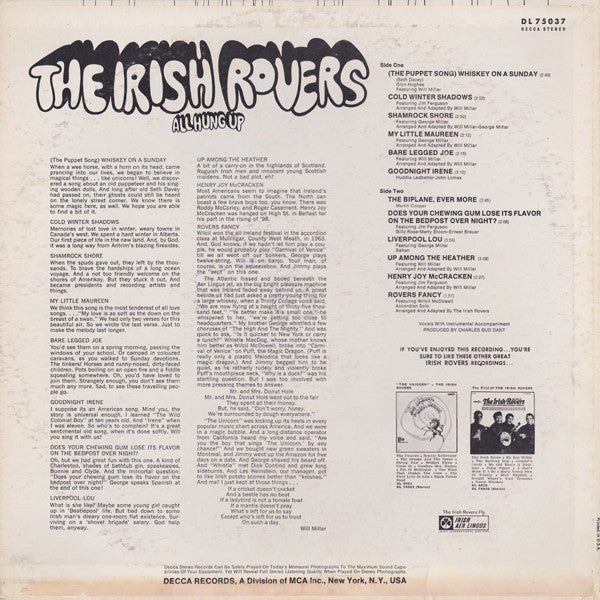 Irish Rovers, The : All Hung Up (LP,Album)