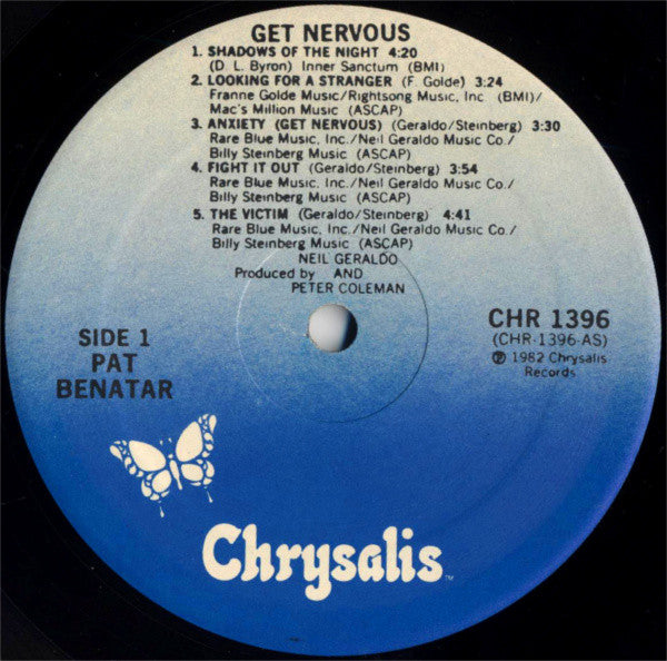 Pat Benatar : Get Nervous (LP,Album,Stereo)
