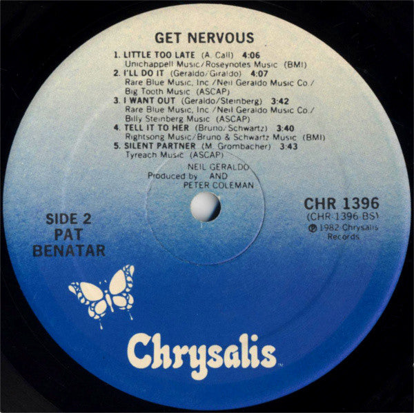 Pat Benatar : Get Nervous (LP,Album,Stereo)