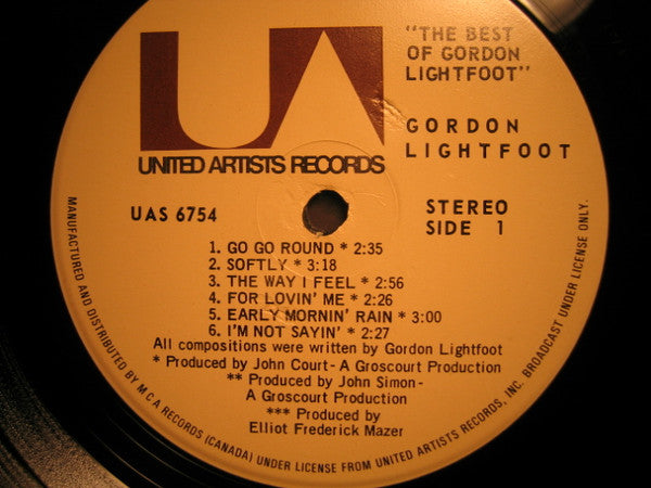 Gordon Lightfoot : The Best Of Gordon Lightfoot (LP,Compilation,Club Edition)
