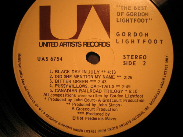 Gordon Lightfoot : The Best Of Gordon Lightfoot (LP,Compilation,Club Edition)