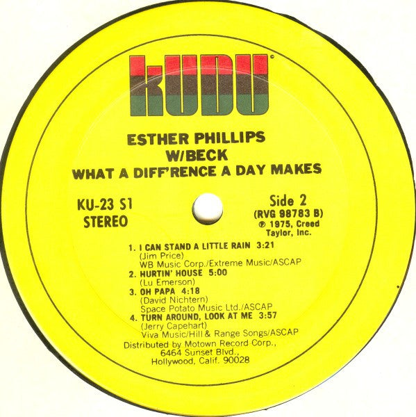 Esther Phillips W/ Joe Beck : What A Diff'rence A Day Makes (LP,Album)