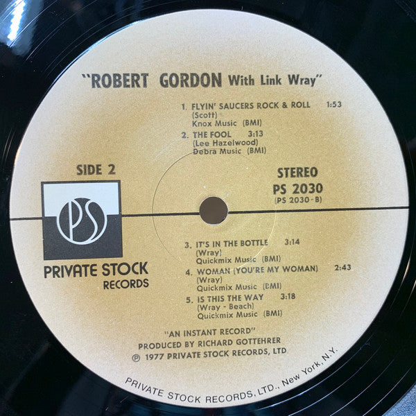 Robert Gordon (2) With Link Wray : Robert Gordon With Link Wray (LP,Album)