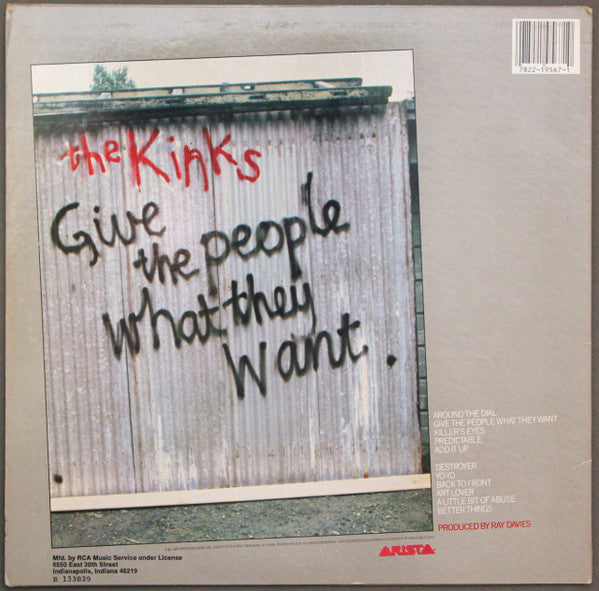 Kinks, The : Give The People What They Want (LP,Album,Club Edition)