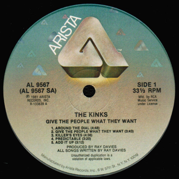 Kinks, The : Give The People What They Want (LP,Album,Club Edition)