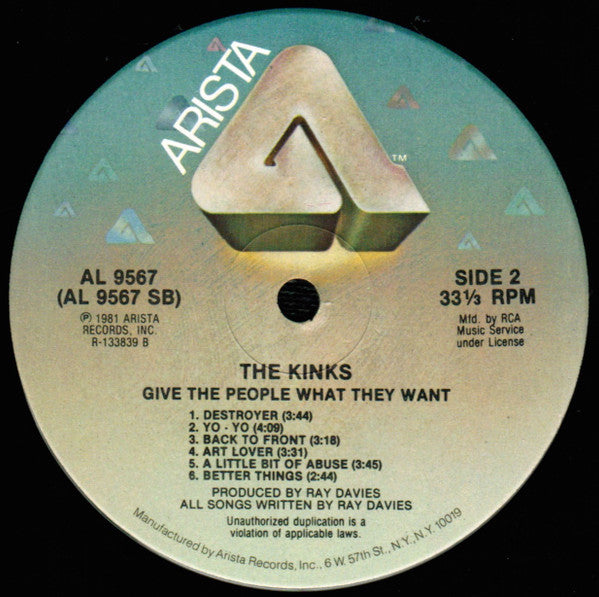 Kinks, The : Give The People What They Want (LP,Album,Club Edition)