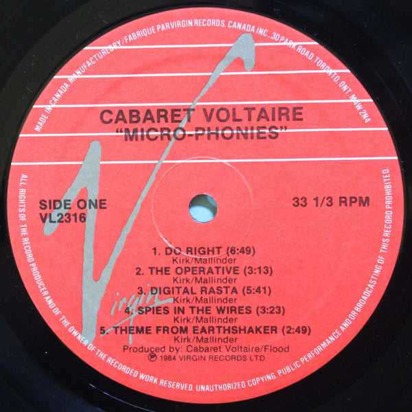 Cabaret Voltaire : Micro-Phonies (LP,Album)