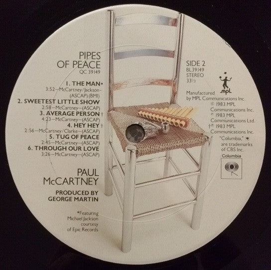 Paul McCartney : Pipes Of Peace (LP,Album,Stereo)