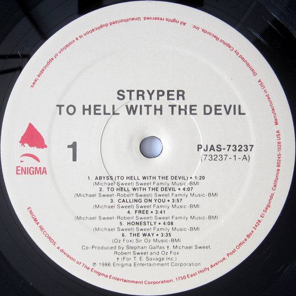 Stryper : To Hell With The Devil (LP,Album)
