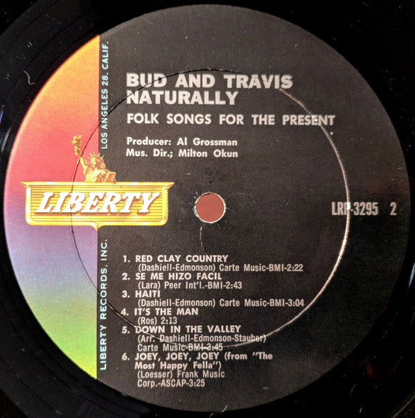 Bud And Travis : Naturally - Folk Songs For The Present (LP,Album,Mono)