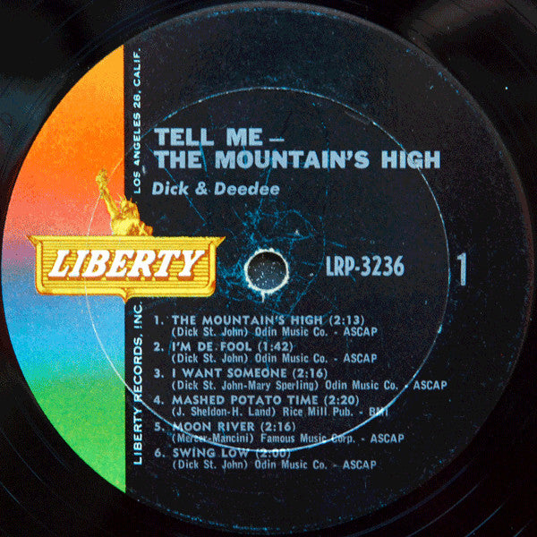 Dick And Dee Dee : Tell Me - The Mountain's High (LP,Album,Mono)