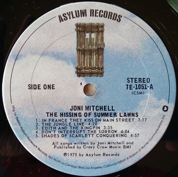 Joni Mitchell : The Hissing Of Summer Lawns (LP,Album)