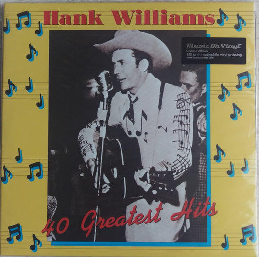 Hank Williams : Hank Williams - 40 Greatest Hits (LP,Compilation,Reissue,Remastered)
