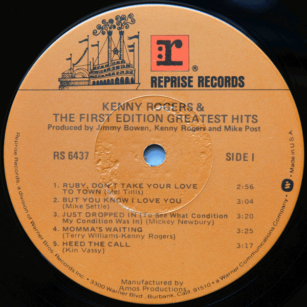 Kenny Rogers & The First Edition : Greatest Hits (LP,Compilation,Reissue,Stereo)