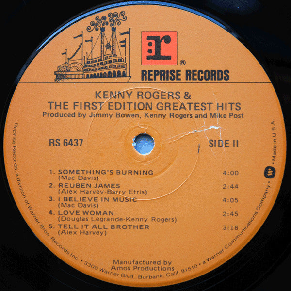 Kenny Rogers & The First Edition : Greatest Hits (LP,Compilation,Reissue,Stereo)