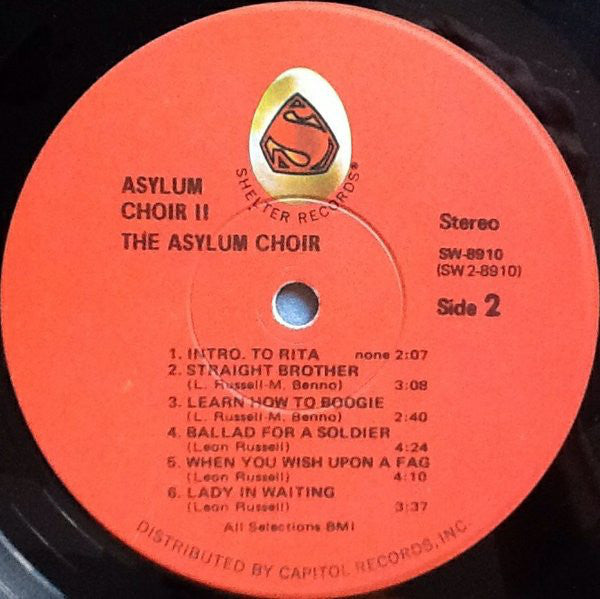 Leon Russell & Marc Benno : Asylum Choir II (LP,Album)