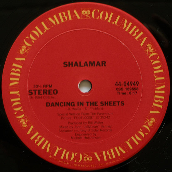 Shalamar : Dancing In The Sheets (12",33 ⅓ RPM)