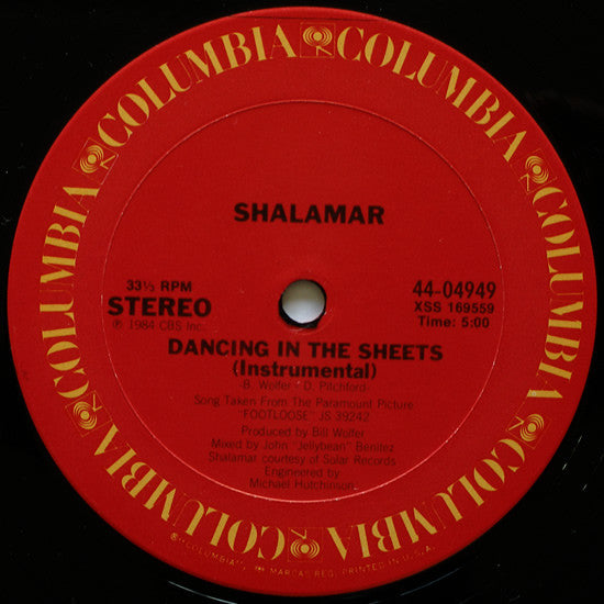 Shalamar : Dancing In The Sheets (12",33 ⅓ RPM)