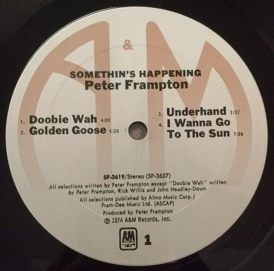 Peter Frampton : Somethin's Happening (LP,Album,Stereo)