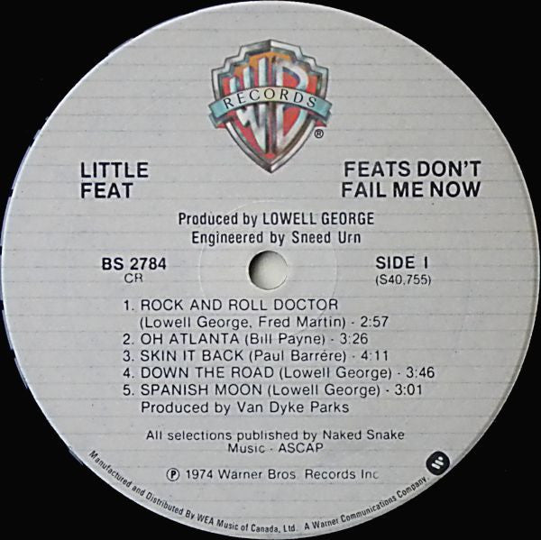 Little Feat : Feats Don't Fail Me Now (LP,Album,Reissue)