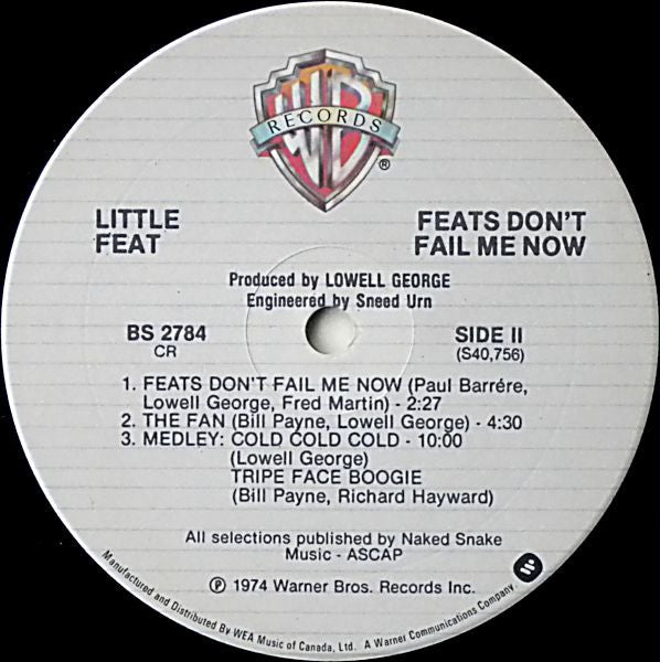 Little Feat : Feats Don't Fail Me Now (LP,Album,Reissue)