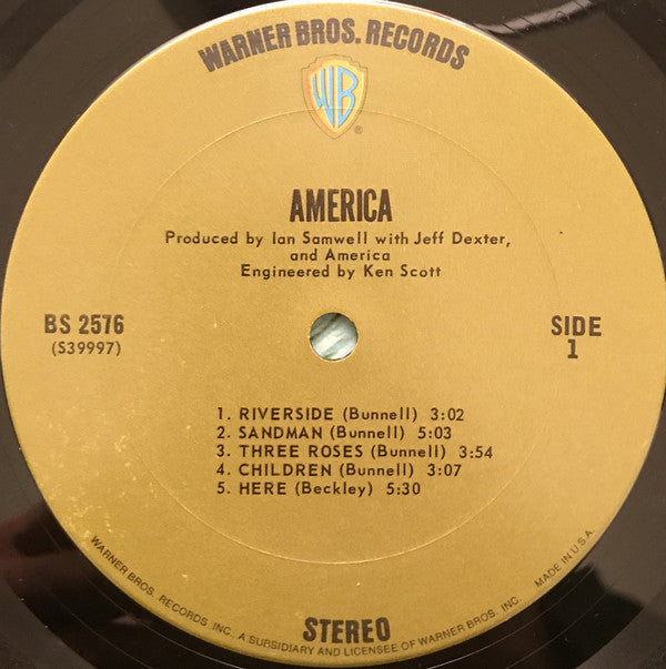 America (2) : America (LP,Album,Stereo)