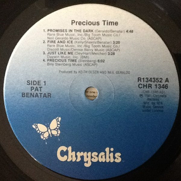 Pat Benatar : Precious Time (LP,Album,Club Edition)