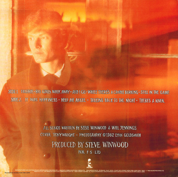 Steve Winwood : Talking Back To The Night (LP,Album,Club Edition)