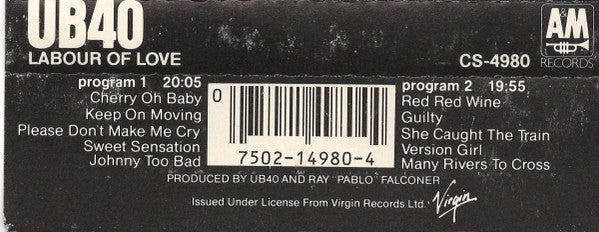 UB40 : Labour Of Love (Album)