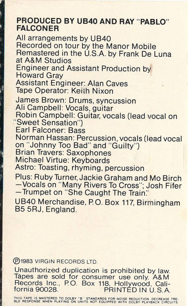 UB40 : Labour Of Love (Album)