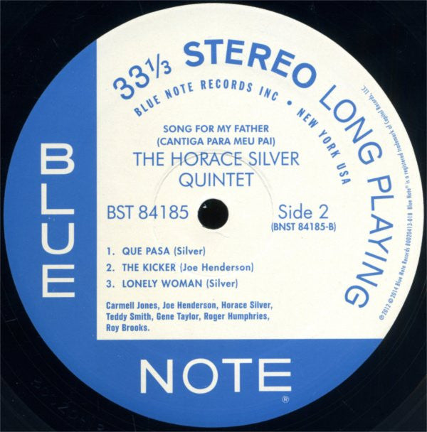 Horace Silver Quintet, The : Song For My Father = Cantiga Para Meu Pai (LP,Album,Reissue,Remastered,Stereo)