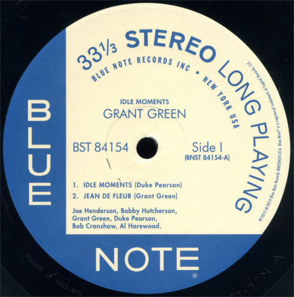 Grant Green : Idle Moments (LP,Album,Reissue,Remastered,Stereo)