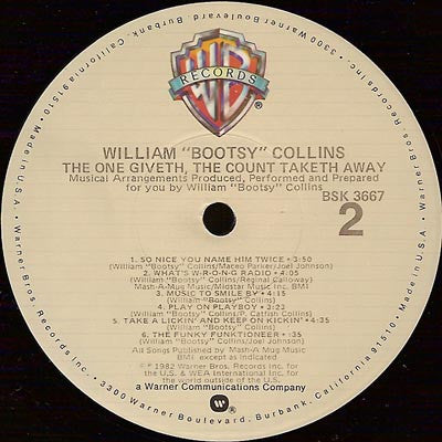 Bootsy Collins : The One Giveth, The Count Taketh Away (LP,Album)