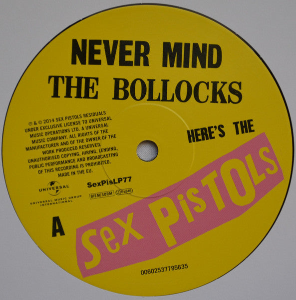 Sex Pistols : Never Mind The Bollocks, Here's The Sex Pistols (LP,Album,Reissue,Remastered,Stereo)