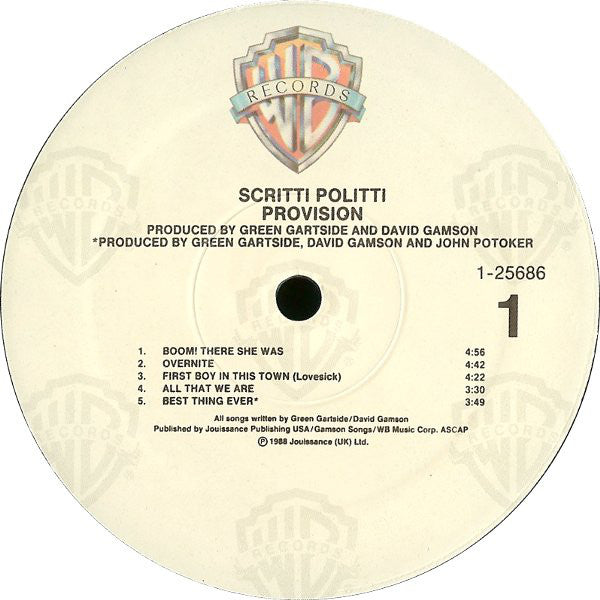 Scritti Politti : Provision (LP,Album)