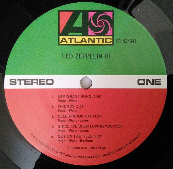 Led Zeppelin : Led Zeppelin III (LP,Album,Reissue,Remastered,Stereo)
