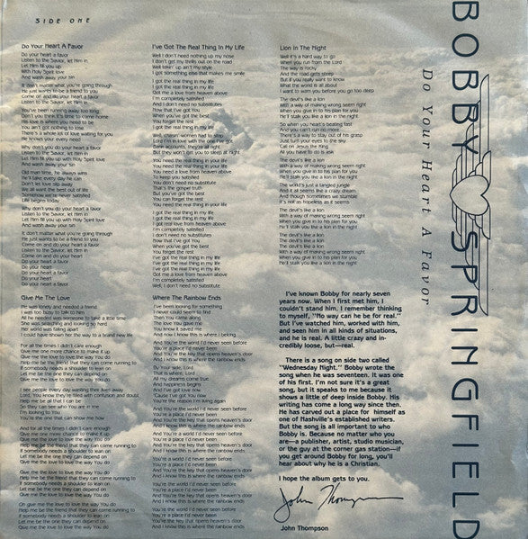 Bobby Springfield : Do Your Heart A Favor (LP,Album)