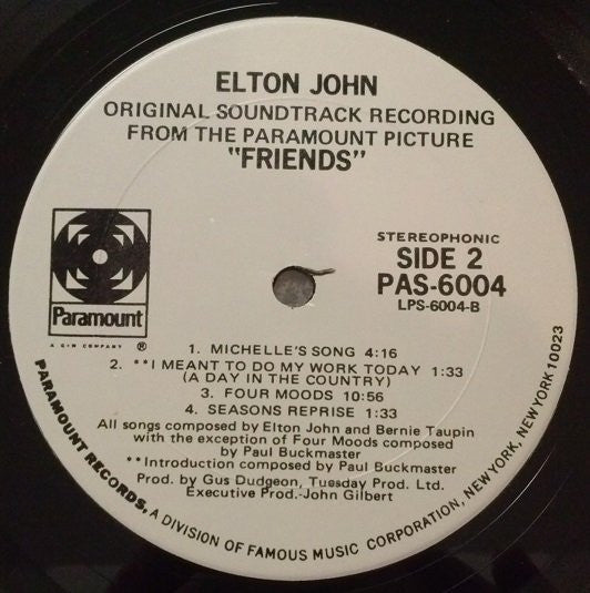 Elton John : Friends (LP,Album,Repress)