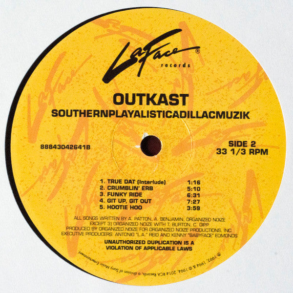 OutKast : Southernplayalisticadillacmuzik (LP,Album,Reissue)