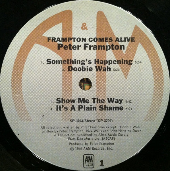 Peter Frampton : Frampton Comes Alive! (LP,Album,Stereo)