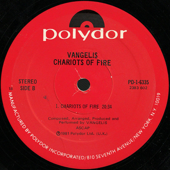 Vangelis : Chariots Of Fire (LP,Album)
