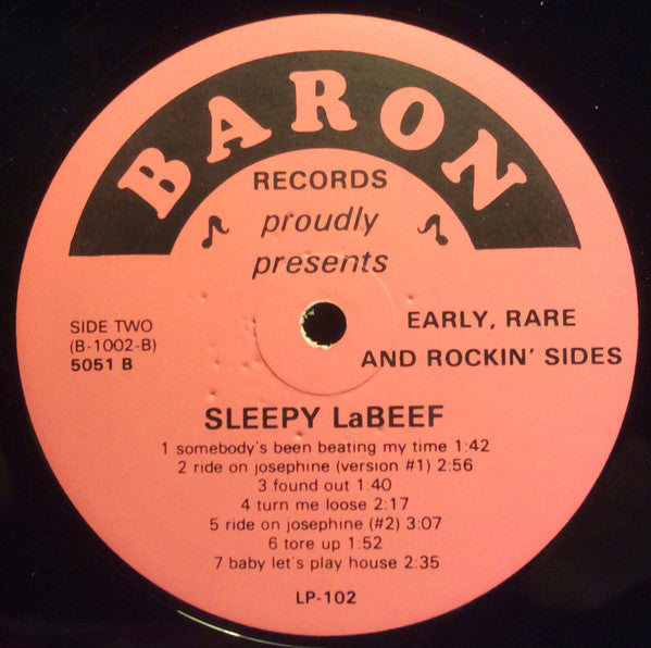 Sleepy La Beef : Early, Rare, And Rockin' Sides (LP,Compilation)