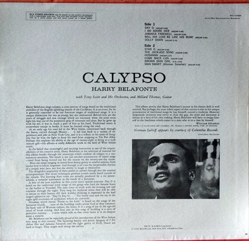 Harry Belafonte : Calypso (LP,Album,Reissue)