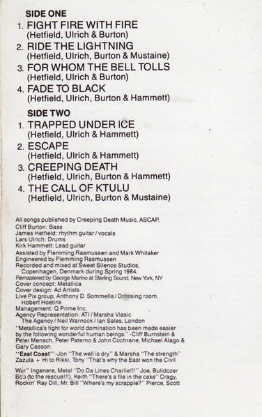 Metallica : Ride The Lightning (Album,Reissue)