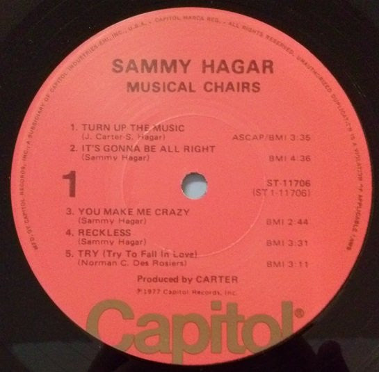 Sammy Hagar : Musical Chairs (LP,Album)